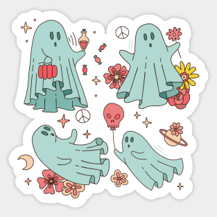 Hippie Ghosts Sticker